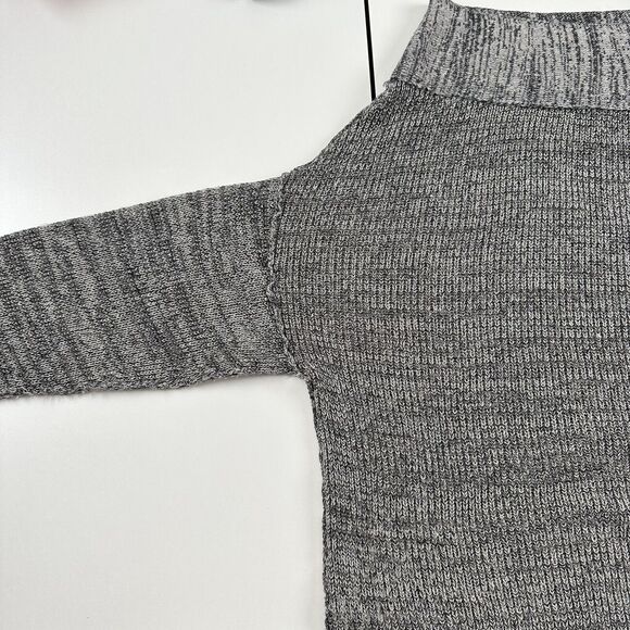 Free People Knit Pullover Gray/Black Off Shoulder Linen Blend Sweater Womens XS - Picture 6 of 6